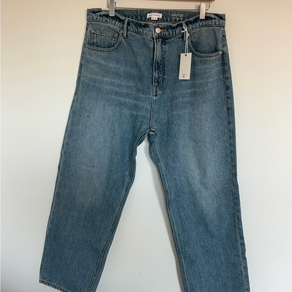 NWT Good American Good Standard Straight Jeans Size 12 / 31 Women's